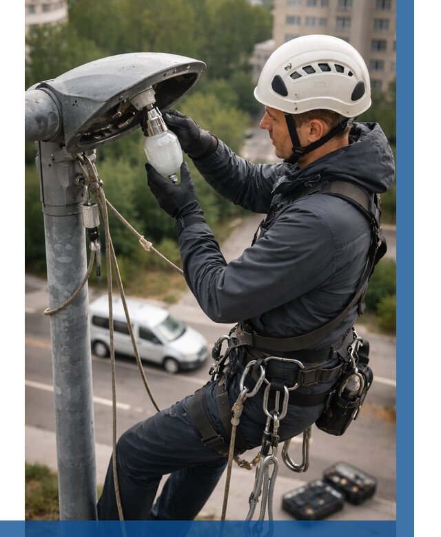 Замена ламп на высоте в Нижнекамске от 2535 р. | ВЫСОТНИК-Нжм