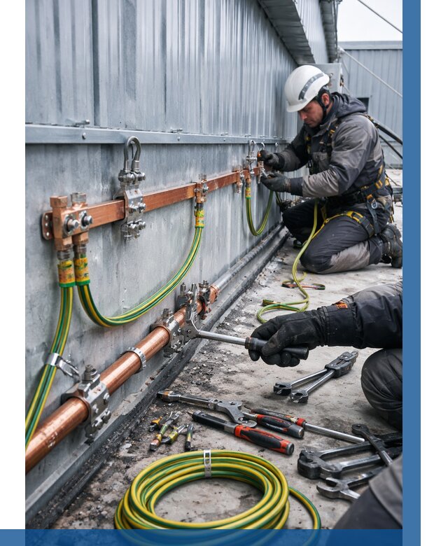 Монтаж заземления здания в Нижнекамске от 25348 р. | ВЫСОТНИК-Нжм