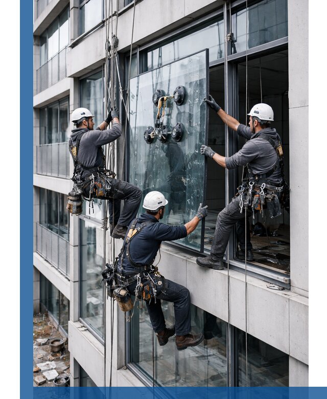 Фасадное остекление и монтаж витражей зданий в Нижнекамске под ключ