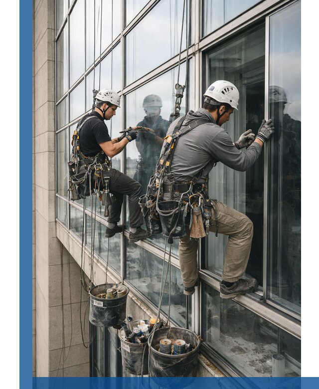 Ремонт витражных конструкций и фасадного остекления в Нижнекамске