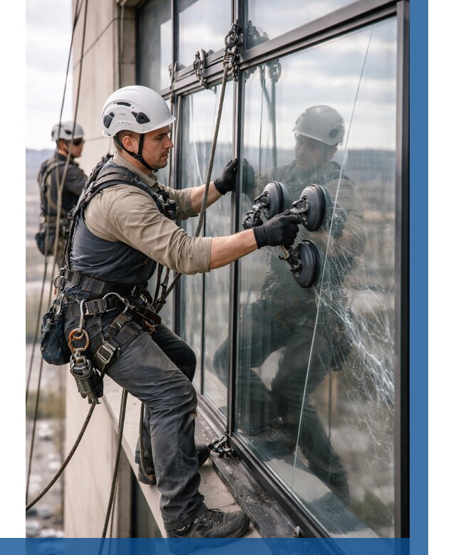 Замена стекла в витраже в Нижнекамске под ключ от 8618 р. | ВЫСОТНИК-Нжм