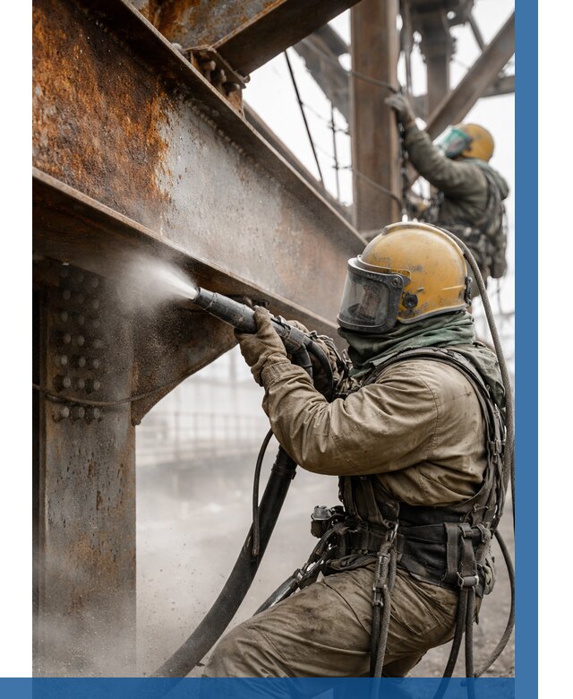 Пескоструйная очистка металлоконструкций в Нижнекамске по 608 р.  ВЫСОТНИК-Нжм