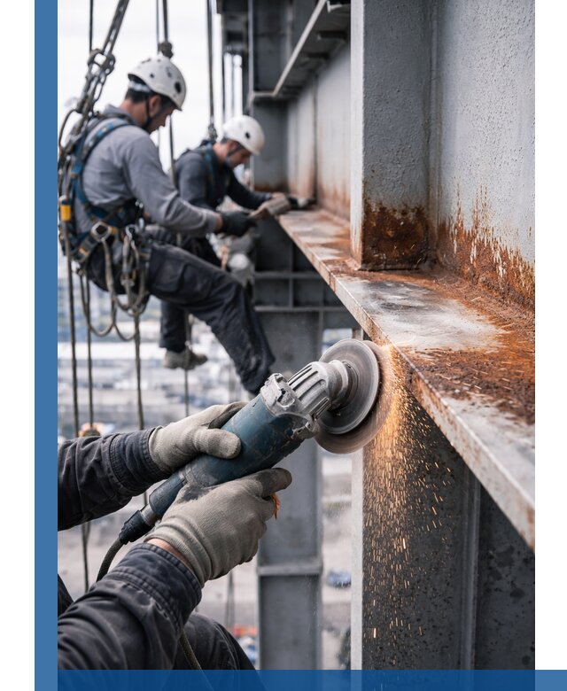 Зачистка металла от ржавчины и подготовка поверхностей в Нижнекамске