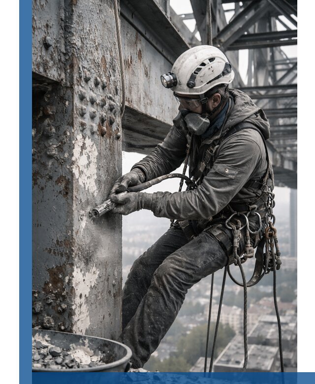 Удаление старой краски с металлических конструкций в Нижнекамске