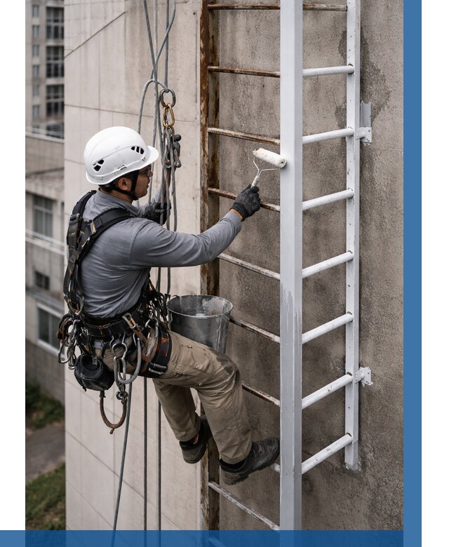 Покраска пожарных лестниц в Нижнекамске от 4563 р. | ВЫСОТНИК-Нжм
