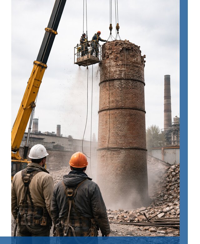 Демонтаж дымовой трубы в Нижнекамске от 91251 р. | ВЫСОТНИК-Нжм, смета