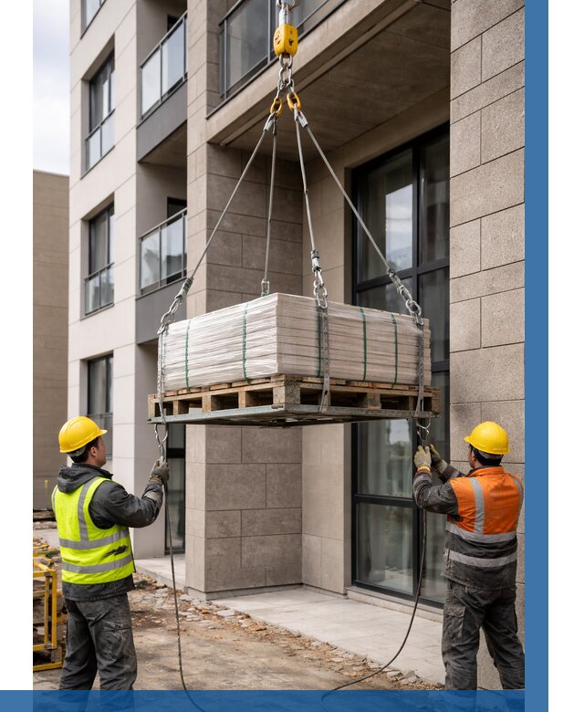 Подъем керамогранита на этаж в Нижнекамске от 3549 р. | ВЫСОТНИК-Нжм