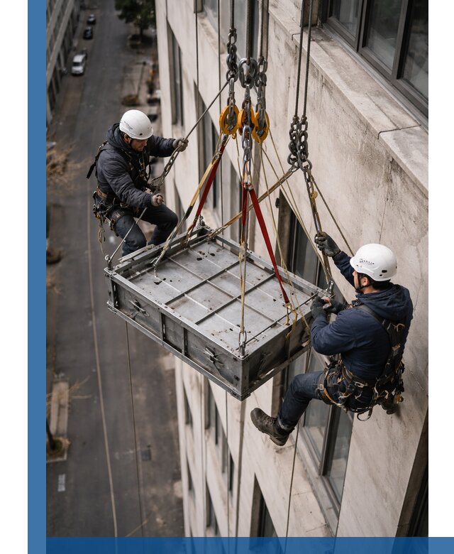 Спуск и подъем грузов по фасаду в Нижнекамске для зданий