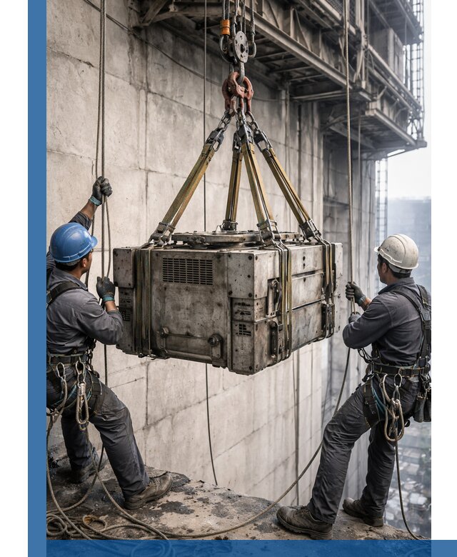 Такелажные работы на высоте, подъем и монтаж грузов в Нижнекамске