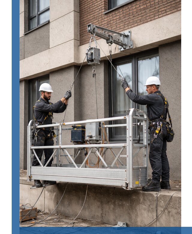 Монтаж и подъем фасадной люльки в Нижнекамске с гарантией безопасности