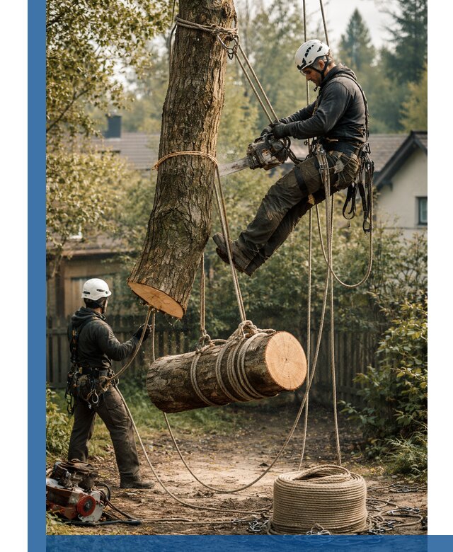 Валка деревьев частями в Нижнекамске, безопасно и аккуратно