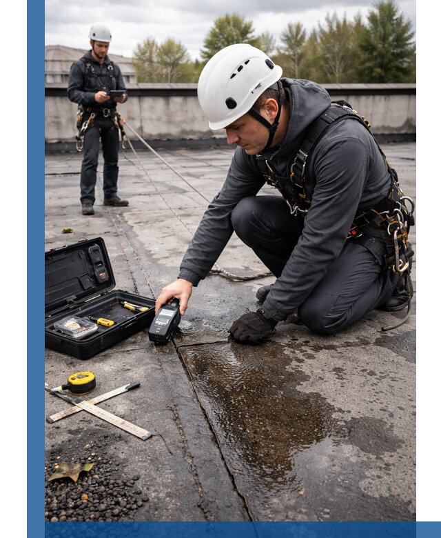 Обследование кровли на протечки и выявление дефектов в Нижнекамске