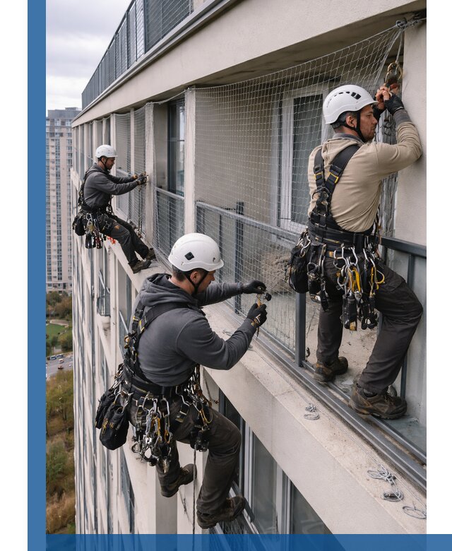 Профессиональный монтаж защитной сетки от птиц в Нижнекамске