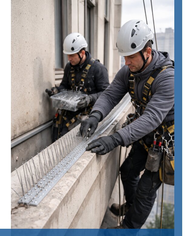 Установка шипов от птиц в Нижнекамске от 862 р. | ВЫСОТНИК-Нжм